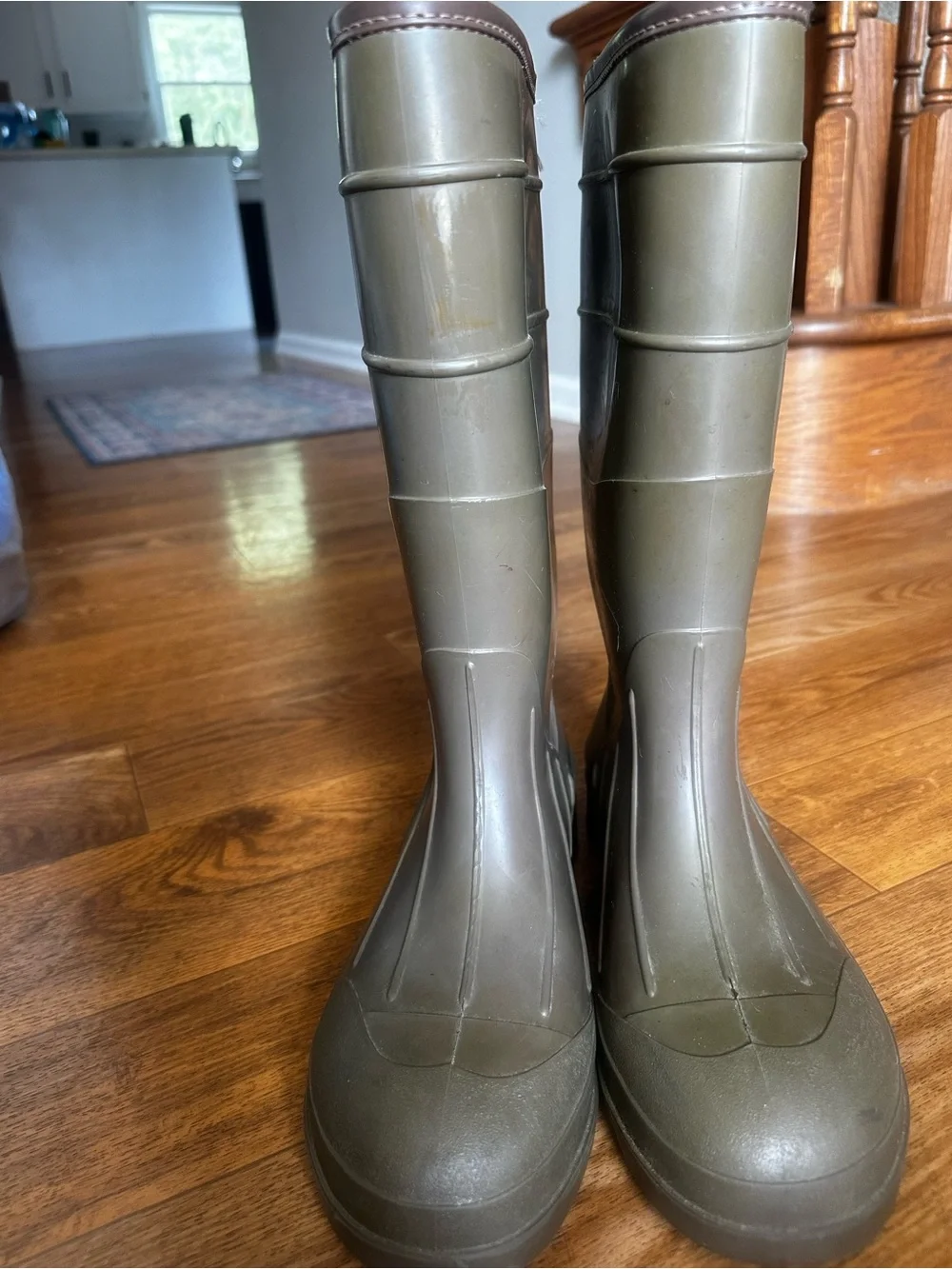 Damart Olive Green Insulated with wool Rain Boots